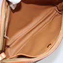 CELINE Macadam Canvas Clutch Bag PVC Leather Brown Gold Auth yk20347-10