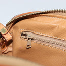 CELINE Macadam Canvas Clutch Bag PVC Leather Brown Gold Auth yk20347-21