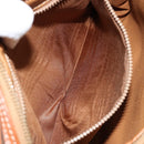CELINE Macadam Canvas Clutch Bag PVC Leather Brown Gold Auth yk20347-11