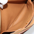 CELINE Macadam Canvas Clutch Bag PVC Leather Brown Gold Auth yk20347-22