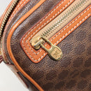 CELINE Macadam Canvas Clutch Bag PVC Leather Brown Gold Auth yk20347-23
