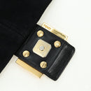 FENDI Mamma Baguette Shoulder Bag Suede Black Gold Auth yk20351SAM-9