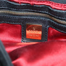 FENDI Mamma Baguette Shoulder Bag Suede Black Gold Auth yk20351SAM-21