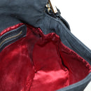FENDI Mamma Baguette Shoulder Bag Suede Black Gold Auth yk20351SAM-23