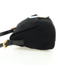 FENDI Mamma Baguette Shoulder Bag Suede Black Gold Auth yk20351SAM-3