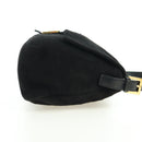 FENDI Mamma Baguette Shoulder Bag Suede Black Gold Auth yk20351SAM-4