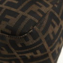 FENDI Zucca Canvas Mamma Baguette Shoulder Bag Black Brown Auth yk20359SAV-16