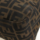 FENDI Zucca Canvas Mamma Baguette Shoulder Bag Black Brown Auth yk20359SAV-18