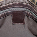 FENDI Zucca Canvas Mamma Baguette Shoulder Bag Black Brown Auth yk20359SAV-22