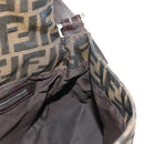 FENDI Zucca Canvas Mamma Baguette Shoulder Bag Black Brown Auth yk20359SAV-23