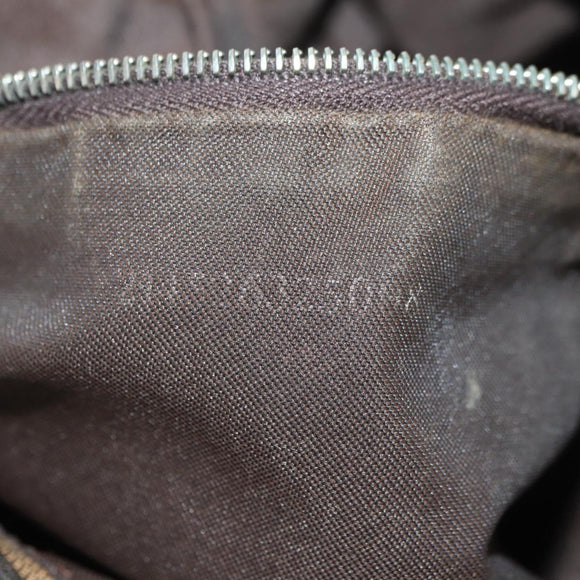 FENDI Zucca Canvas Mamma Baguette Shoulder Bag Black Brown Auth yk20359SAV