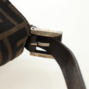 FENDI Zucca Canvas Mamma Baguette Shoulder Bag Black Brown Auth yk20359SAV-7