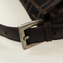 FENDI Zucca Canvas Mamma Baguette Shoulder Bag Black Brown Auth yk20359SAV-8