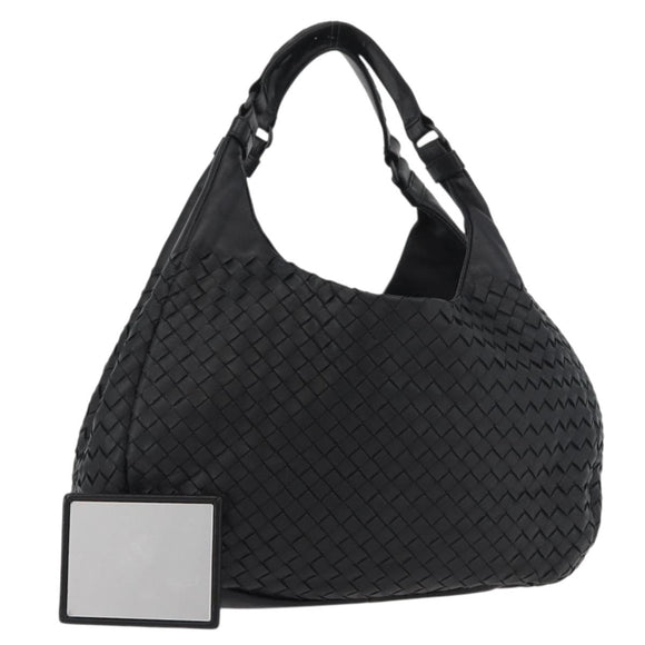 BOTTEGA VENETA INTRECCIATO Campana Tas Leer Bruin Zilver Auth yk20360SAV