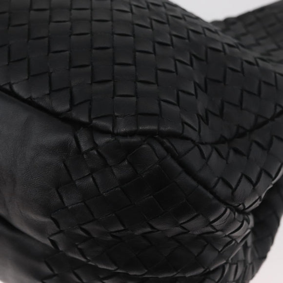 BOTTEGA VENETA INTRECCIATO Campana Tas Leer Bruin Zilver Auth yk20360SAV