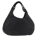 BOTTEGA VENETA INTRECCIATO Campana Tas Leer Bruin Zilver Auth yk20360SAV-13