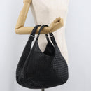 BOTTEGA VENETA INTRECCIATO Campana Tas Leer Bruin Zilver Auth yk20360SAV-25