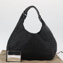BOTTEGA VENETA INTRECCIATO Campana Tas Leer Bruin Zilver Auth yk20360SAV-12