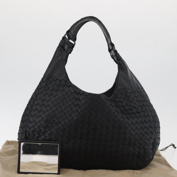 BOTTEGA VENETA INTRECCIATO Campana Tas Leer Bruin Zilver Auth yk20360SAV