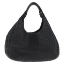 BOTTEGA VENETA INTRECCIATO Campana Tas Leer Bruin Zilver Auth yk20360SAV-2