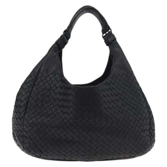 BOTTEGA VENETA INTRECCIATO Campana Tas Leer Bruin Zilver Auth yk20360SAV