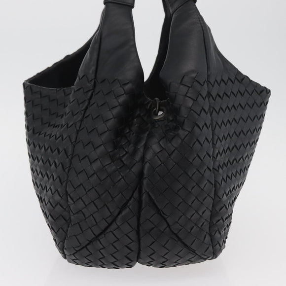 BOTTEGA VENETA INTRECCIATO Campana Tas Leer Bruin Zilver Auth yk20360SAV