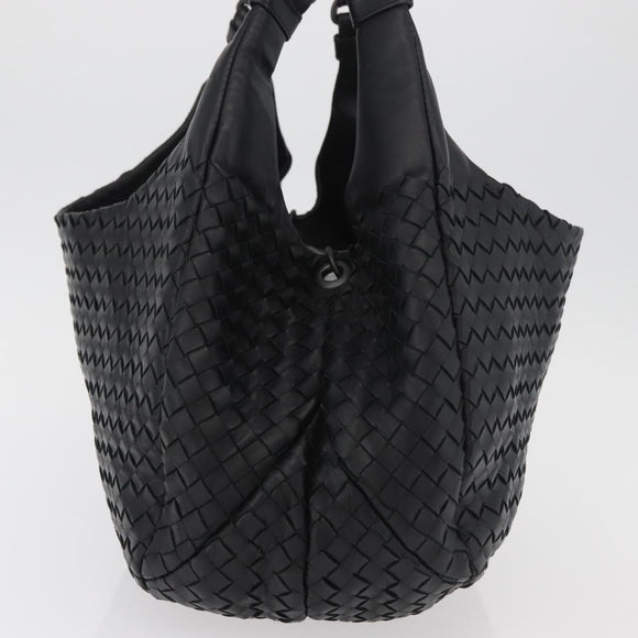 BOTTEGA VENETA INTRECCIATO Campana Tas Leer Bruin Zilver Auth yk20360SAV