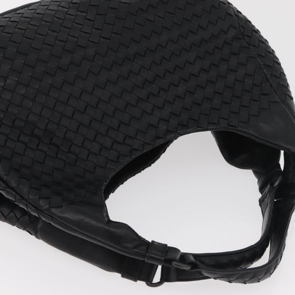 BOTTEGA VENETA INTRECCIATO Campana Tas Leer Bruin Zilver Auth yk20360SAV