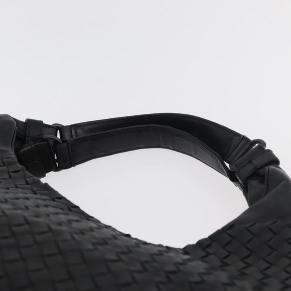 BOTTEGA VENETA INTRECCIATO Campana Tas Leer Bruin Zilver Auth yk20360SAV