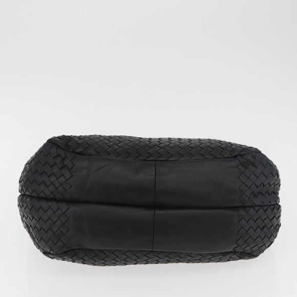 BOTTEGA VENETA INTRECCIATO Campana Tas Leer Bruin Zilver Auth yk20360SAV