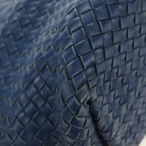 BOTTEGA VENETA INTRECCIATO Cabas PM Tote Bag Leather Blue 141498 Auth yk20363SAV