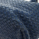 BOTTEGA VENETA INTRECCIATO Cabas PM Tote Bag Leather Blue 141498 Auth yk20363SAV-15