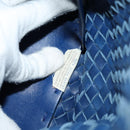 BOTTEGA VENETA INTRECCIATO Cabas PM Tote Bag Leather Blue 141498 Auth yk20363SAV-12
