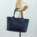 BOTTEGA VENETA INTRECCIATO Cabas PM Tote Bag Leather Blue 141498 Auth yk20363SAV-21