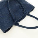 BOTTEGA VENETA INTRECCIATO Cabas PM Tote Bag Leather Blue 141498 Auth yk20363SAV-6