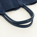 BOTTEGA VENETA INTRECCIATO Cabas PM Tote Bag Leather Blue 141498 Auth yk20363SAV-7