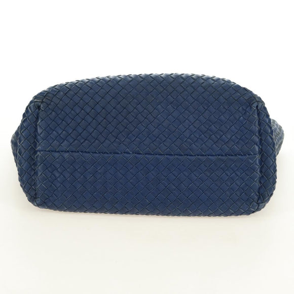 BOTTEGA VENETA INTRECCIATO Cabas PM Tote Bag Leather Blue 141498 Auth yk20363SAV