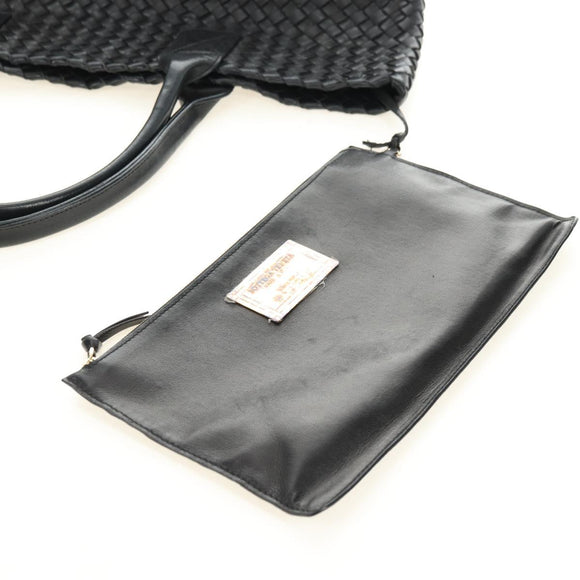 BOTTEGA VENETA INTRECCIATO Cabas PM Tasche Leder Schwarz 141498 Auth yk20364SAV