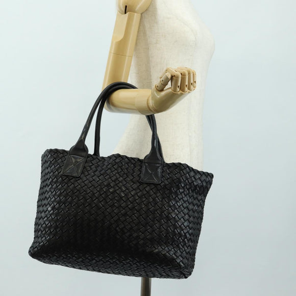 BOTTEGA VENETA INTRECCIATO Cabas PM Tasche Leder Schwarz 141498 Auth yk20364SAV