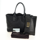 BOTTEGA VENETA INTRECCIATO Cabas PM Tasche Leder Schwarz 141498 Auth yk20364SAV-12