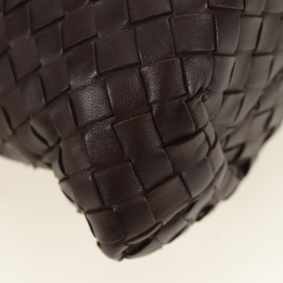 BOTTEGA VENETA INTRECCIATO Rome Hand Bag Leather Brown 162112 Auth yk20366SAV