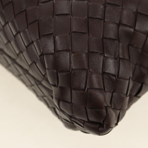 BOTTEGA VENETA INTRECCIATO Rome Hand Bag Leather Brown 162112 Auth yk20366SAV