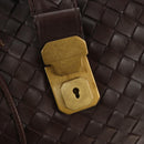 BOTTEGA VENETA INTRECCIATO Rome Hand Bag Leather Brown 162112 Auth yk20366SAV-18