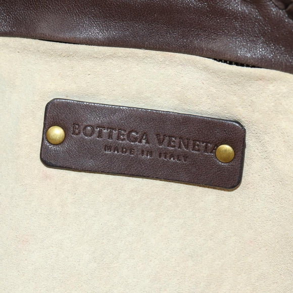 BOTTEGA VENETA INTRECCIATO Rome Hand Bag Leather Brown 162112 Auth yk20366SAV