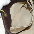 BOTTEGA VENETA INTRECCIATO Rome Hand Bag Leather Brown 162112 Auth yk20366SAV-24