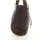 BOTTEGA VENETA INTRECCIATO Rome Hand Bag Leather Brown 162112 Auth yk20366SAV-4
