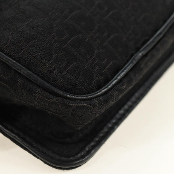 Christian Dior Trotter Canvas Body Bag Black Silver Auth yk20371SAV