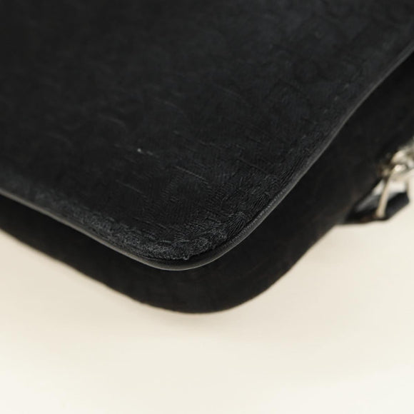 Christian Dior Trotter Canvas Body Bag Black Silver Auth yk20371SAV