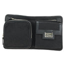 Christian Dior Trotter Canvas Body Bag Black Silver Auth yk20371SAV-13