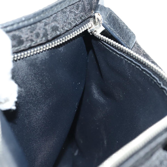 Christian Dior Trotter Canvas Body Bag Black Silver Auth yk20371SAV